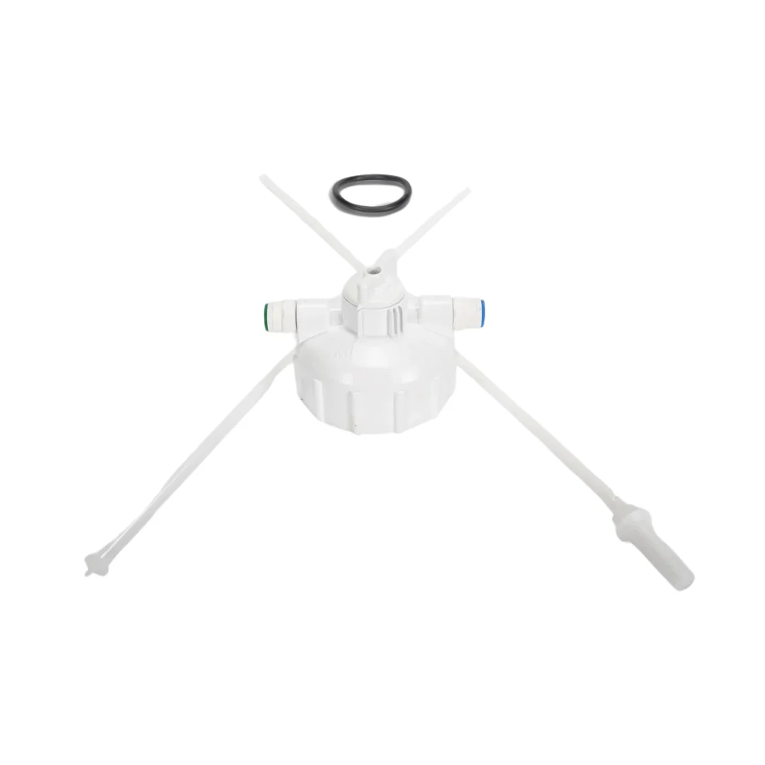 Fertilizer Injector Cap with Drip Tubes